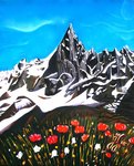 Rectifications en cours sur l'original Montagne potentiellement d&eacute;pla&ccedil;able,  472 g toile 50X60