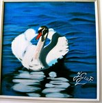 Original 200� 40x40 frais de port inclus .Se dirigeant tranquillement vers sa destin&eacute;e...Toile 40X40